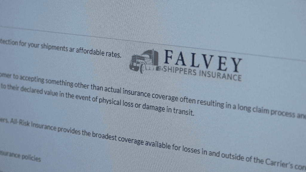 On RevenovaTMS, Falvey Insurance delivers real-time policies for freight shipments
