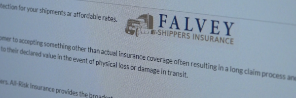 On RevenovaTMS, Falvey Insurance delivers real-time policies for freight shipments